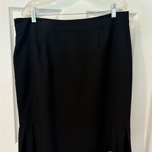 Tahari ASL Black Pleated Pencil Skirt for Work